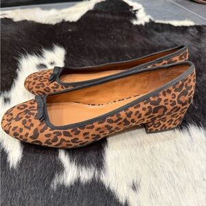 J. Crew Leopard Print Flats with Black Trim